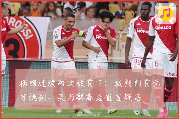 杨鸣连续两次被罚下：裁判判罚无可挑剔，吴乃群赛后直言疑惑